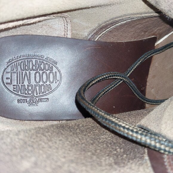 Wolverine 1000 Mile Boots Brown Pull-up size 12 EEE - Picture 3 of 9